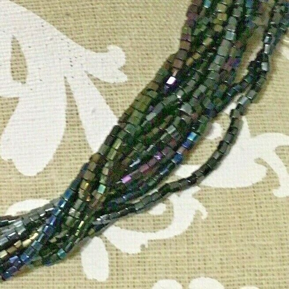 16" Multi Strand Seed Bead Statement Choker Neckl… - image 3